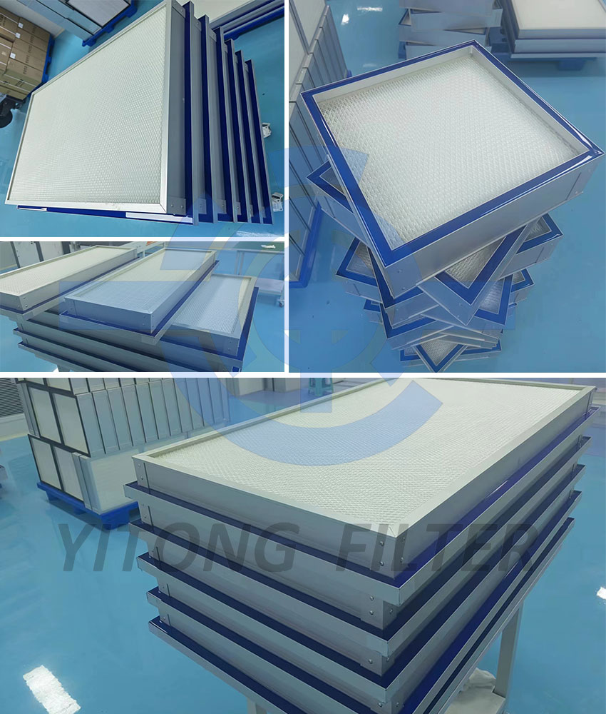 Fiberglass Media Gel Seal HEPA Filters